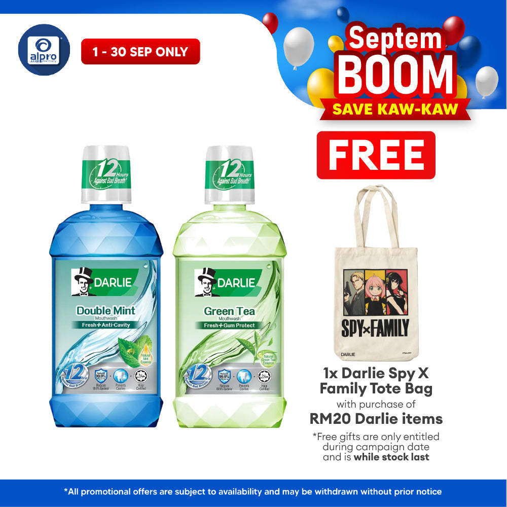 Darlie Mouth Rinse 500ml (Double Mint/ Green Tea) | Long Lasting Freshness Darlie