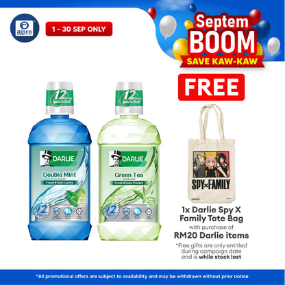 Darlie Mouth Rinse 500ml (Double Mint/ Green Tea) | Long Lasting Freshness Darlie