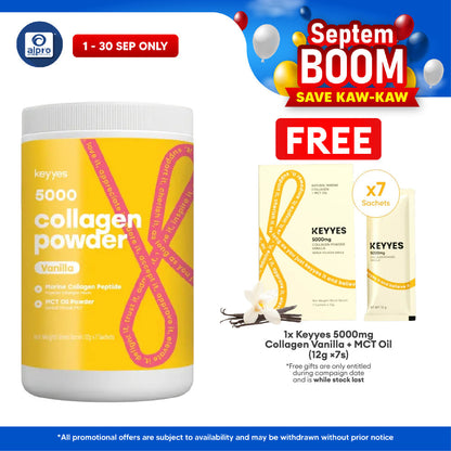 Keyyes 5000mg Collagen Vanilla + MCT Oil (400g) | Optimise Health and Beautify Keyyes