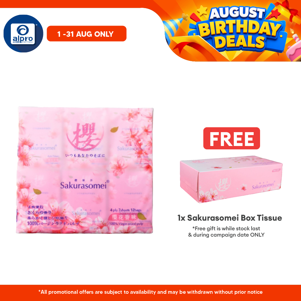 Sakurasomei Pocket Tissue | Sakura Scented (12 Soft Packs) Sakurasomei