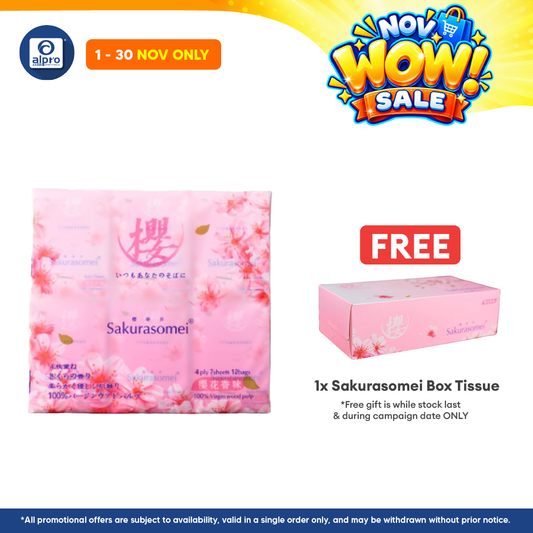Sakurasomei Pocket Tissue | Sakura Scented (12 Soft Packs)