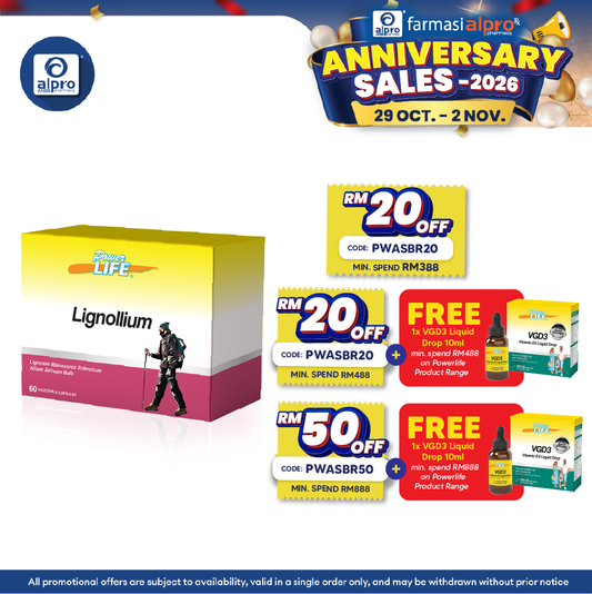 Powerlife Lignollium  6 x 10s | For Sinustis