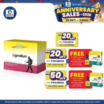 Powerlife Lignollium  6 x 10s | For Sinustis
