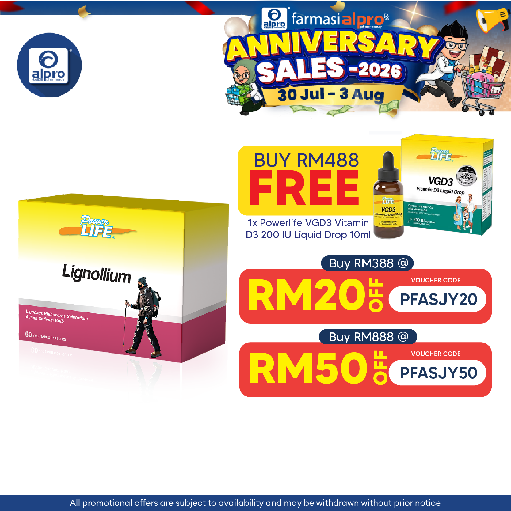 Powerlife Lignollium  6 x 10s | For Sinustis Powerlife