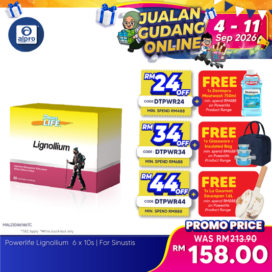 Powerlife Lignollium  6 x 10s | For Sinustis Kinohimitsu