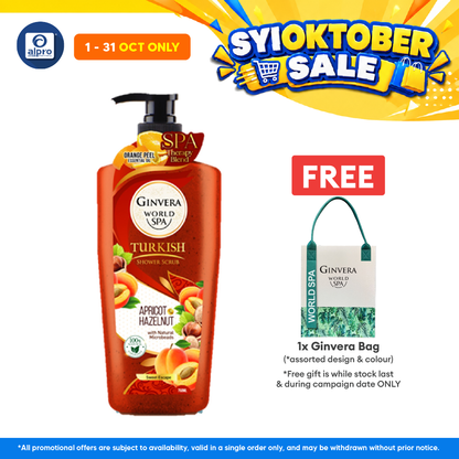 Ginvera World Spa Turkish Shower Scrub Apricot & Hazelnut 750ml | Apricot and Hazelnut
