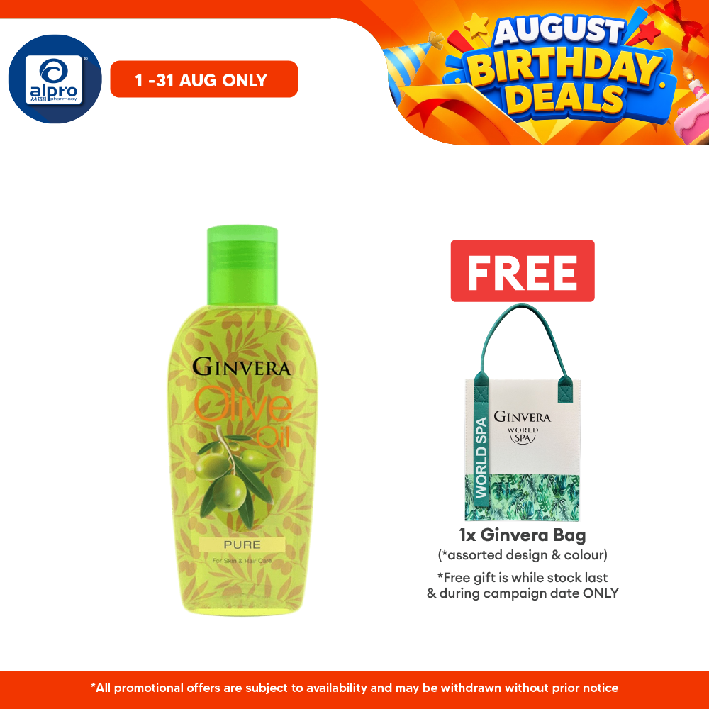 Ginvera Pure Olive Oil (75mL /150mL) | Natural Moisturiser for Skin and Hair Ginvera