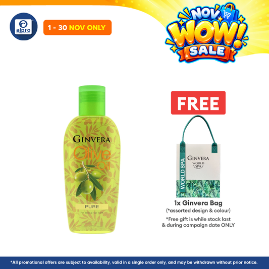 Ginvera Pure Olive Oil (75mL /150mL) | Natural Moisturiser for Skin and Hair