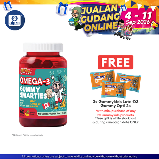 (New) Gummykids Omega-3 Gummy Smarties 60s | Brain Power Gummykids