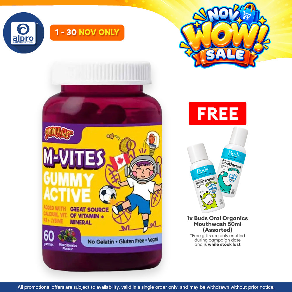 Gummykids M-Vites Gummy Active 60s | For Growth & Development