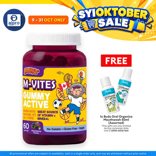 Gummykids M-Vites Gummy Active 60s | For Growth & Development