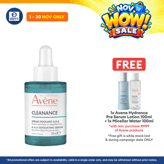Avène Cleanance A.H.A Exfoliating Serum 30mL | Refine And Smooth Skin Texture