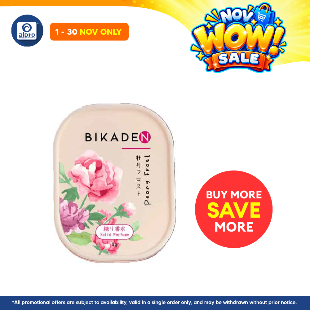 GSO Mini Bikaden Solid Perfume 4g (Peony Frost/Peach Petal/Osmanthus Rose/Cedar Musk) | Luxury Fragrance