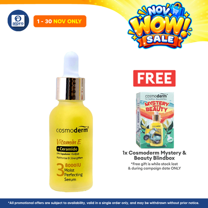 Cosmoderm Vitamin E Moist Perfecting Serum 30mL | Repair Rough and Dry Skin