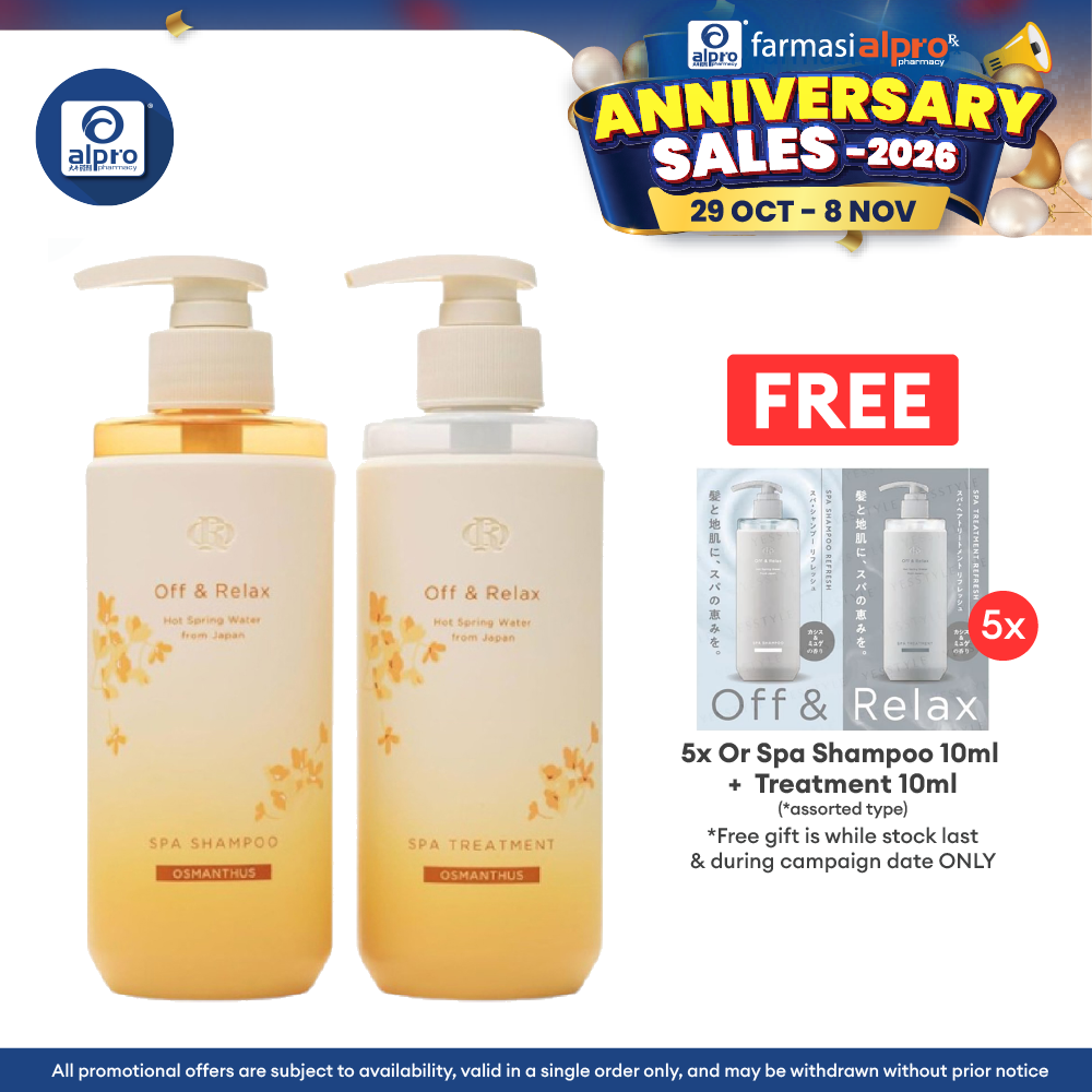 Off & Relax Osmanthus Limited Set Spa Shampoo 260ml + Hair Treatment 260ml | For Scalp and Hair