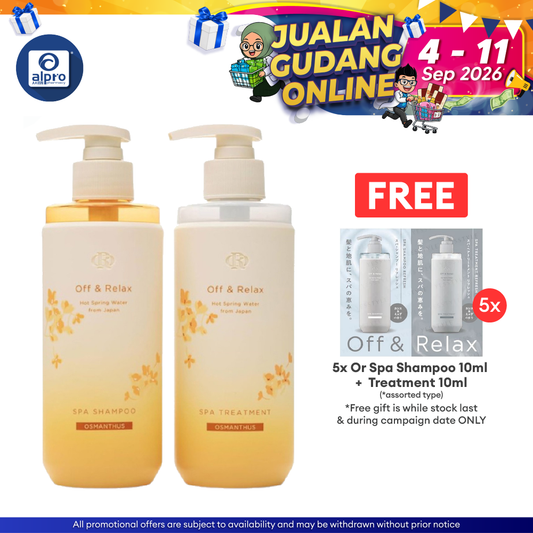 Off & Relax Osmanthus Limited Set Spa Shampoo 260ml + Hair Treatment 260ml | For Scalp and Hair Off & Relax