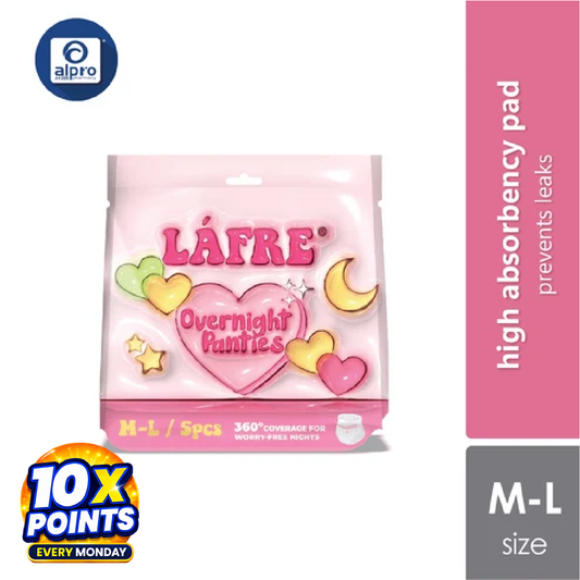 Lafre Overnight Panties (M - L/ L - Xl) 5s | Soft & Breathable Women's Pad