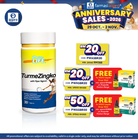 Powerlife Turmezingko with Piper Nigrum 30s | For Muscular Health