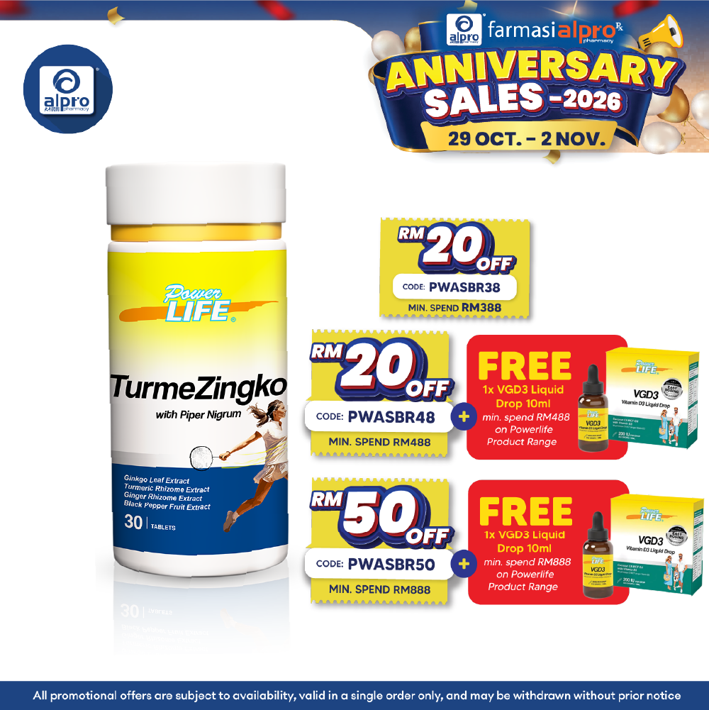 Powerlife Turmezingko with Piper Nigrum 30s | For Muscular Health