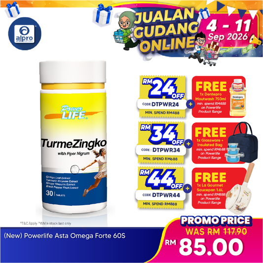 Powerlife Turmezingko with Piper Nigrum 30s | For Muscular Health Kinohimitsu