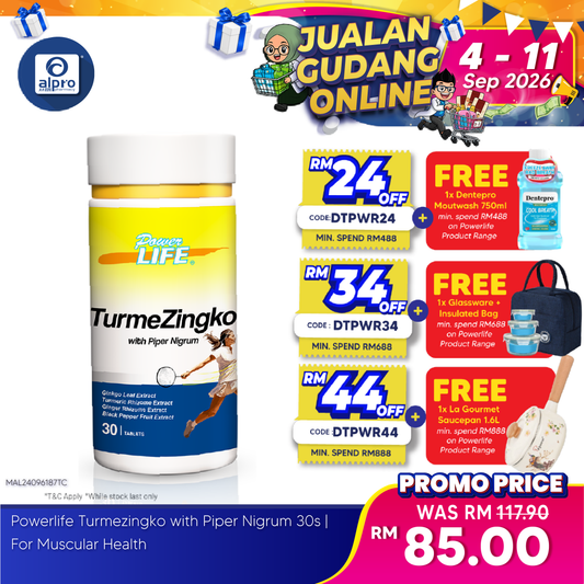 Powerlife Turmezingko with Piper Nigrum 30s | For Muscular Health Kinohimitsu