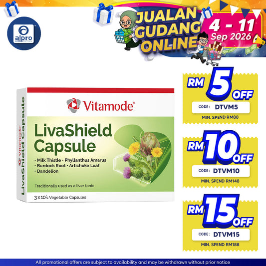 Vitamode Livashield Capsule 3x10s | Natural Ingredients Vitamode