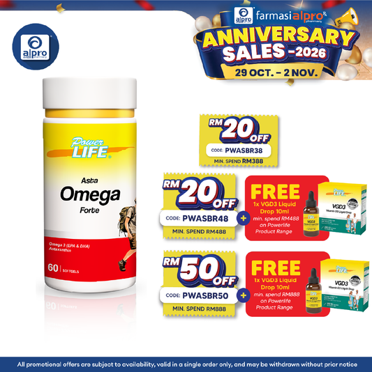 Powerlife Asta Omega Forte 60s | General Health