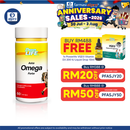 Powerlife Asta Omega Forte 60s | General Health Powerlife