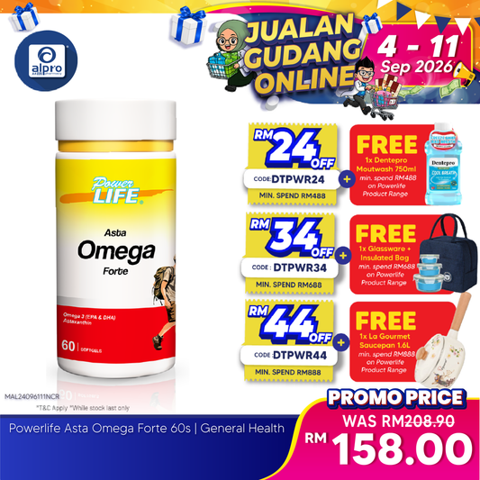 Powerlife Asta Omega Forte 60s | General Health Kinohimitsu