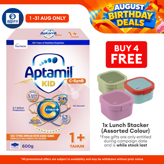 Aptamil Kid C-SynB Growing-Up Formula Step 3 1+ year 600g | Maintain Good Gut Health DANONE