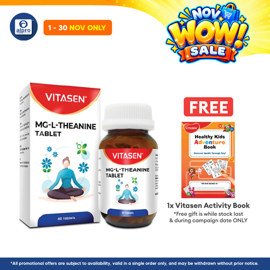 Vitasen MG-L-Theanine Tablet 60s | Restore Mood and Mind