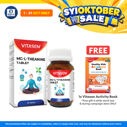 Vitasen MG-L-Theanine Tablet 60s | Restore Mood and Mind