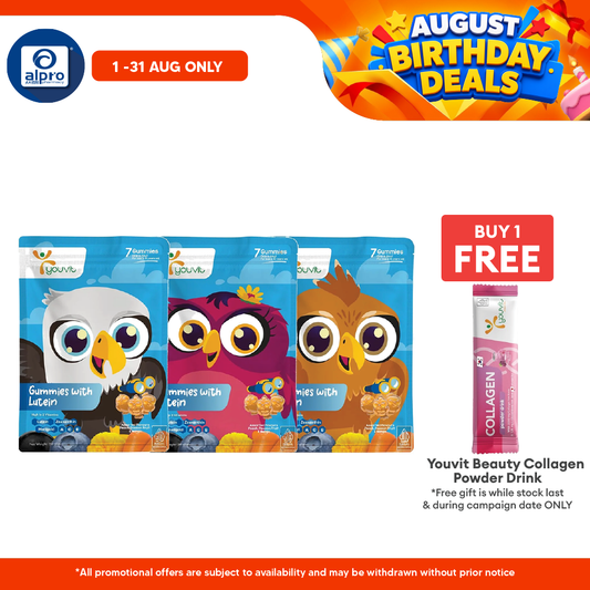 Youvit Kids Gummies with Lutein Assorted 7s | Improve Blue Light Protection Youvit