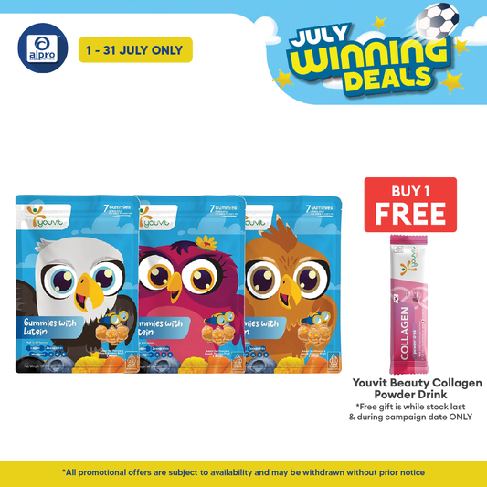 Youvit Kids Gummies with Lutein Assorted 7s | Improve Blue Light Protection Youvit