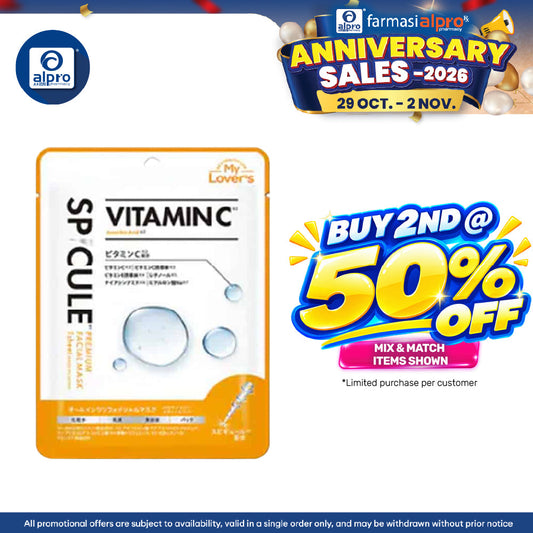 Vitamin C X Spicule Premium Facial Mask 1s | Improve Skin Elasticity
