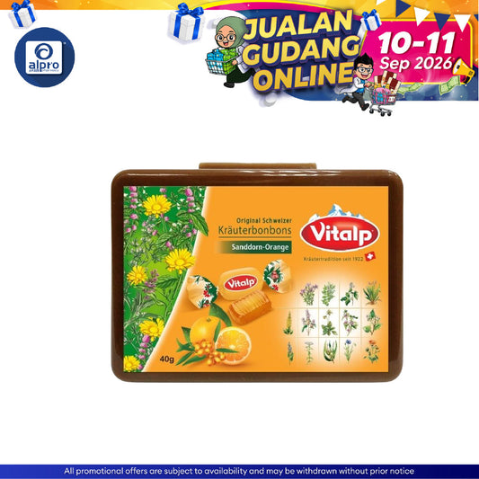 Vitalp Herbal Drops with Seabuckthorn-Orange 40g | Soothing Vitalp