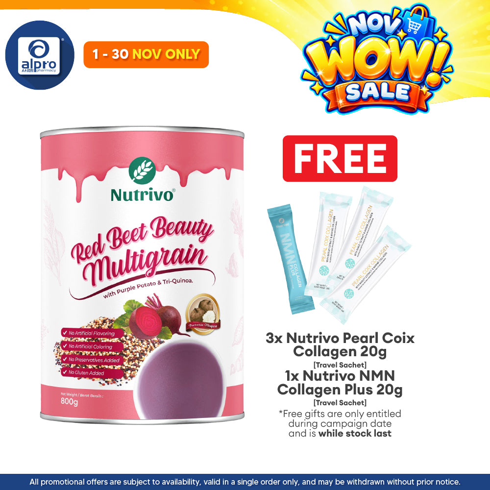 Nutrivo Red Beet Beauty Multigrain 800g | Glowing Skin and Beauty