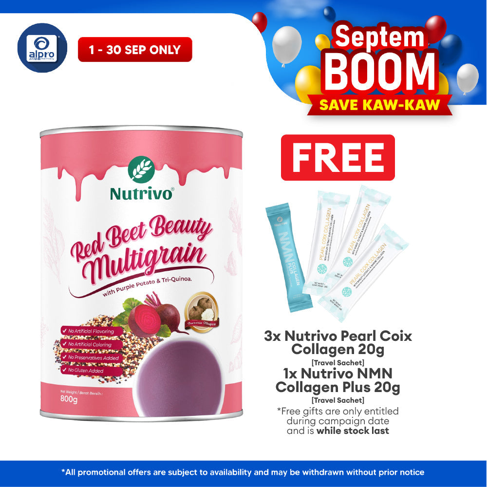 Nutrivo Red Beet Beauty Multigrain 800g | Glowing Skin and Beauty Nutrivo