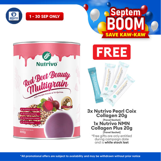 Nutrivo Red Beet Beauty Multigrain 800g | Glowing Skin and Beauty Nutrivo