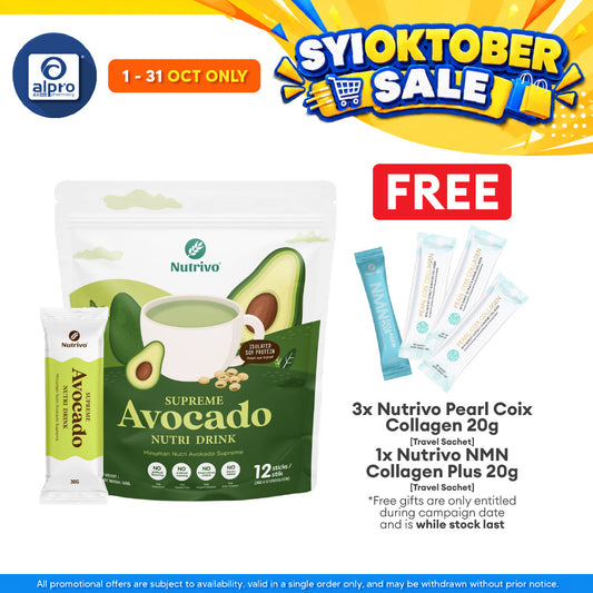 Nutrivo Supreme Avocado Nutri Drink 30g ×12s | Boosts Heart Health
