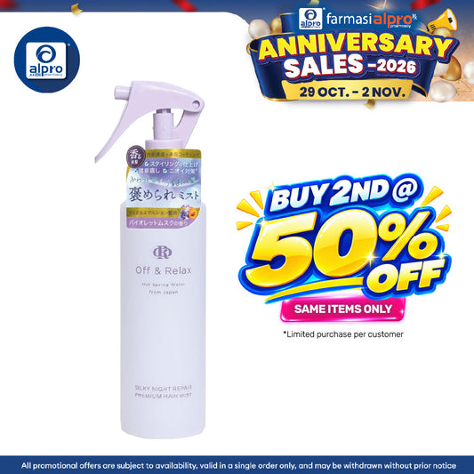 Off & Relax Silky Night Repair Premium Hair Mist 150ml |  Fresh Smelling and Pleasant