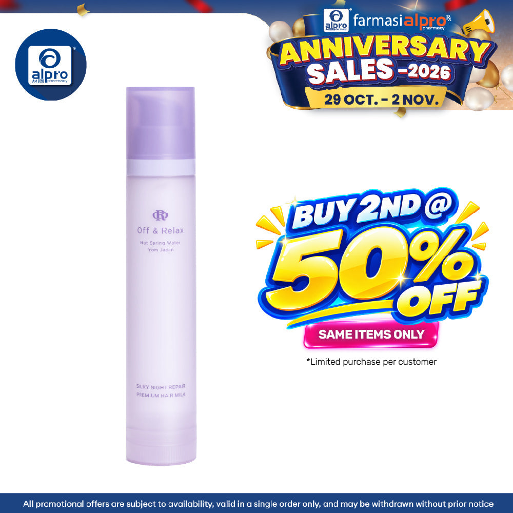 Off & Relax Silky Night Repair Premium Hair Milk 80ml | Deep Hair Repair