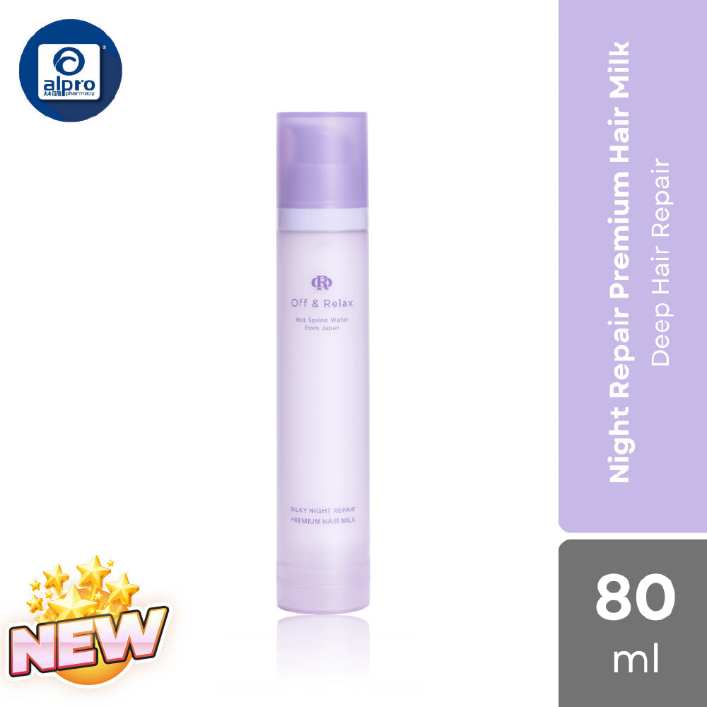 Off & Relax Silky Night Repair Premium Hair Milk 80ml | Deep Hair Repair Off & Relax