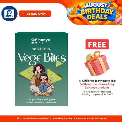 Hanya Freeze-Dried Vege Bites (3g X 15s) | Vegetables & Fruits Hanya