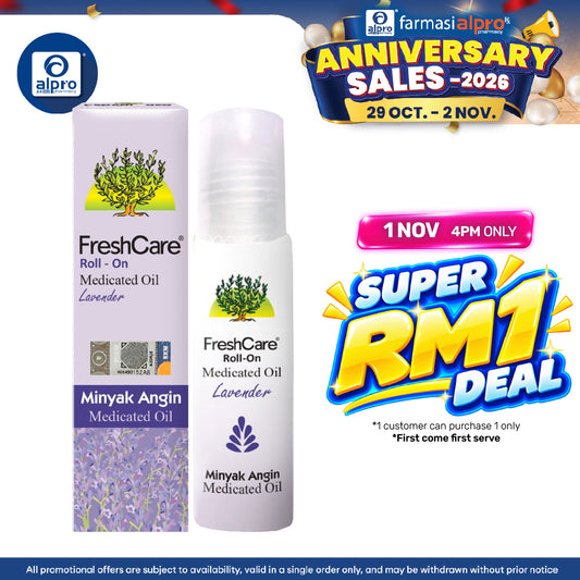 Fresh Care Roll On Medicated Oil Lavender 10 mL