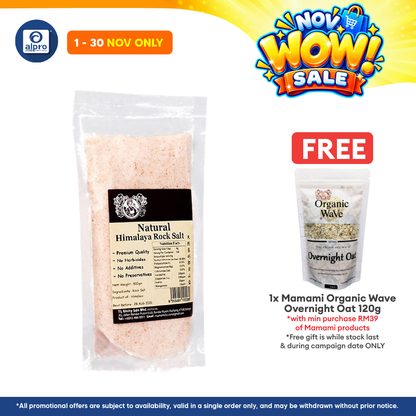 Mamami Organic Himalayan Rock Salt 500g | Rich Mineral Content