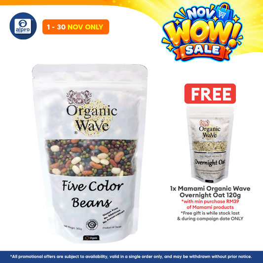 Mamami Organic Wave 5 Color Bean 500g | Healthy Daily Dose of Proteins