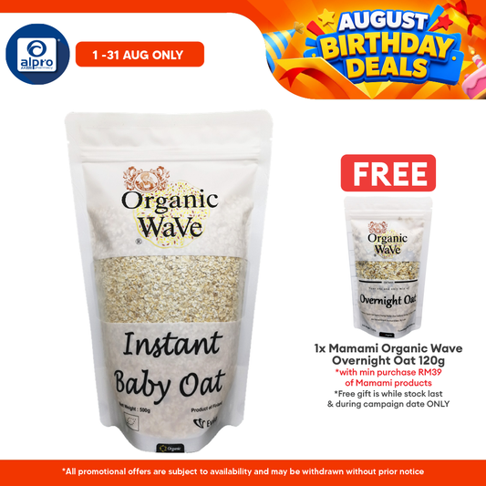 Mamami Organic Wave Instant Baby Oat 500g | Vital Nutrients Easy to Digest Mamami