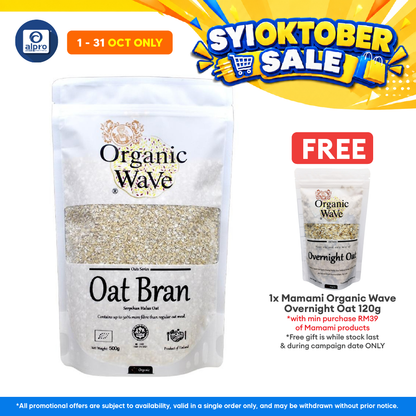 Mamami Organic Wave Oat Bran 500g | Plentiful of Fibre Intake