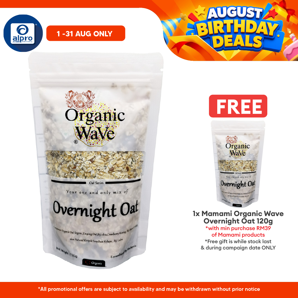 Mamami Organic Wave Overnight Oat 120g | Variety of Healthy Ingredients Mamami